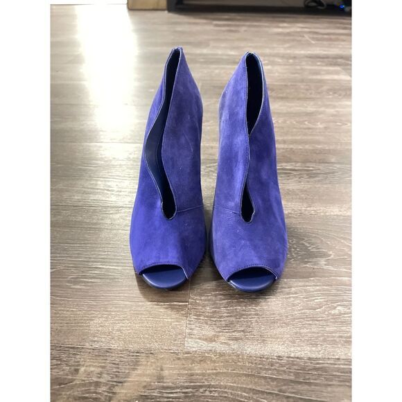 Elegant Royal Blue‎ Suede Peep-Toe High Heel Pumps Stilettos Evening Shoes S-39 - Picture 1 of 7